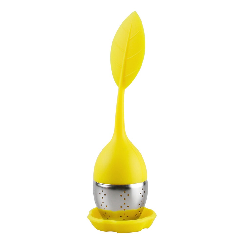 Tea Infuser Yellow+Blue+Red Silicone Loose Leaf Stainless Spice Filter Diffuser