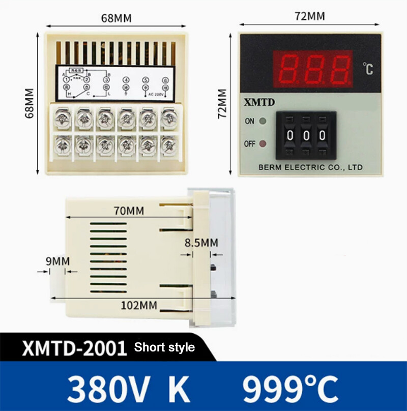 XMTD-2001/2002 Digital Temperature Controller K-type/E-type/PT100/CU50 Input
