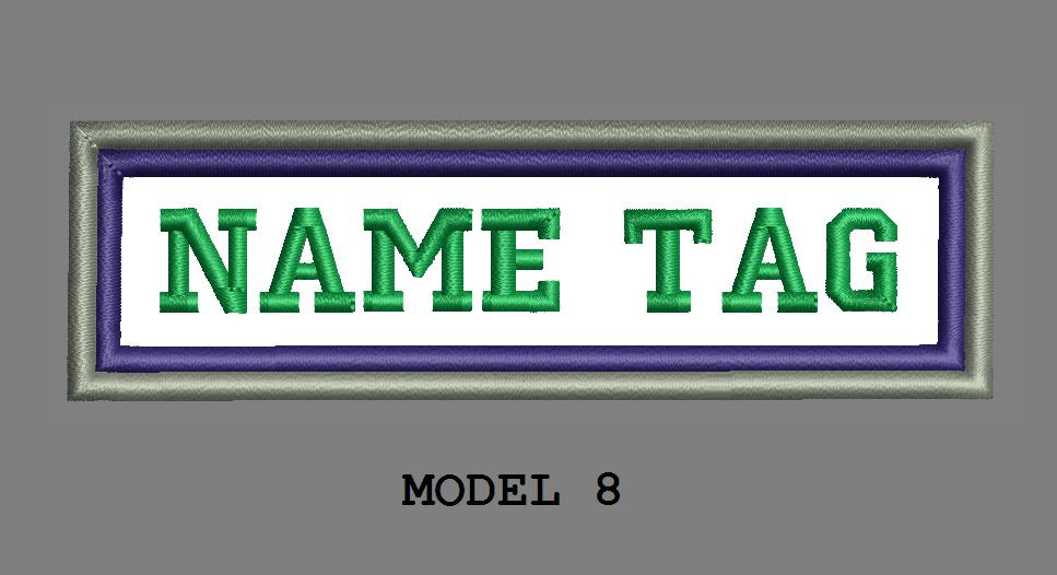 Custom Embroidered 4"x1" Name Patch Motorcycle Biker Iron on/sew on two frames