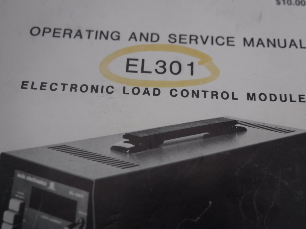 ACDC EL301 Electronic Load Control Module Manual 5/82/500