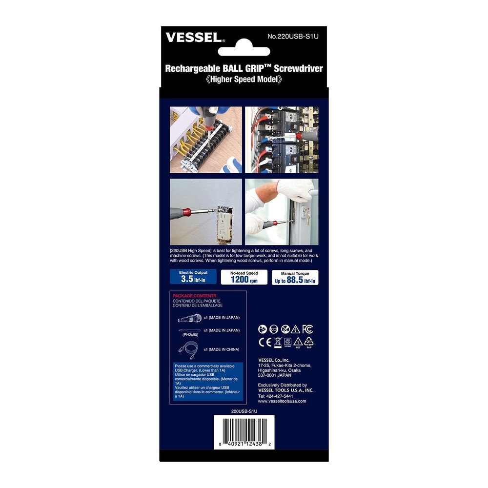 Rechargeable Cordless Screwdriver with Ergonomic Design & Interchangeable Bits