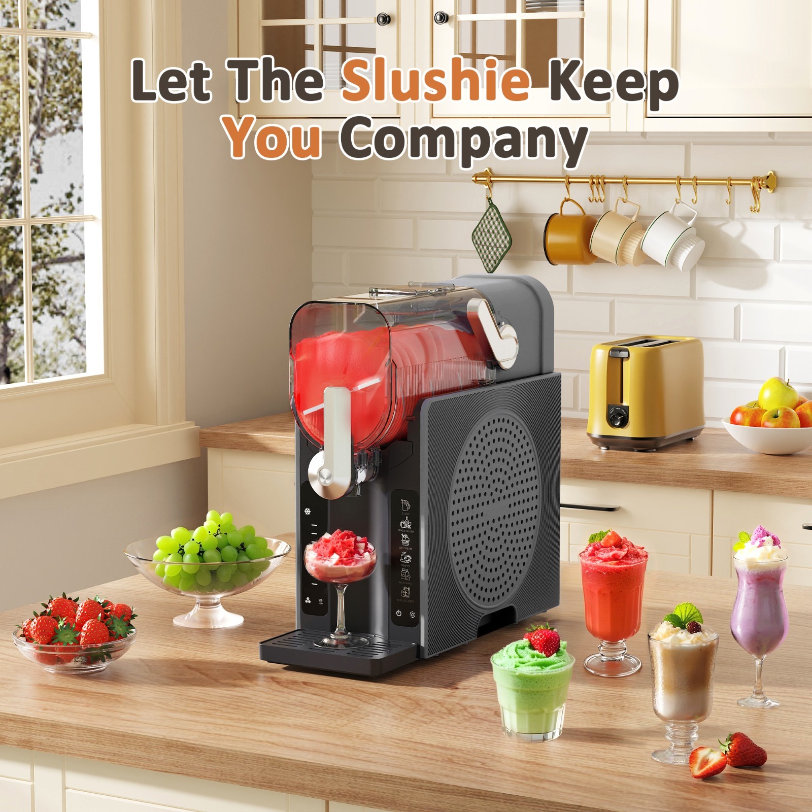 WizAura Slushie Machine, No Ice Needed Slushy Machine for Home