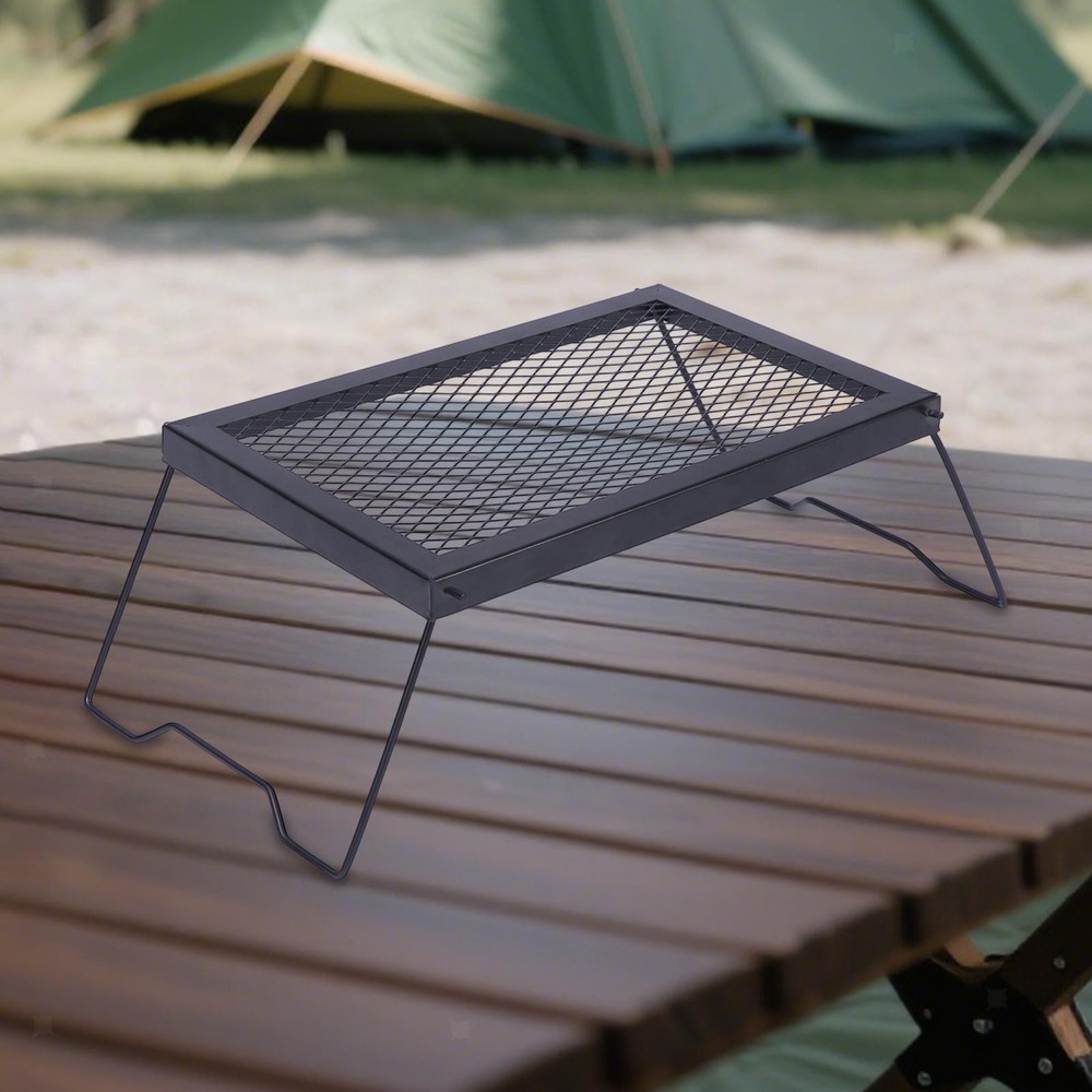 Folding Campfire Grill Camp Grill Table Portable Foldable Camping Table Rack for
