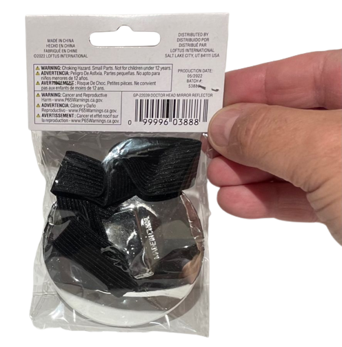 DOCTOR REFLECTOR MIRROR Head Play Fake DR Headband Surgeon Round Gyno Costume