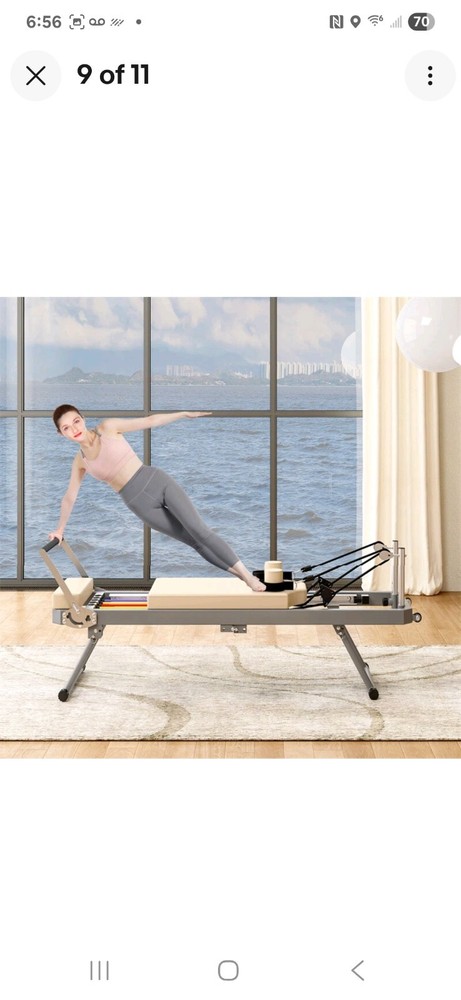 Pilates Reformer Machine, Quick-Assembly Foldable Studio Grade Pilates Equipment