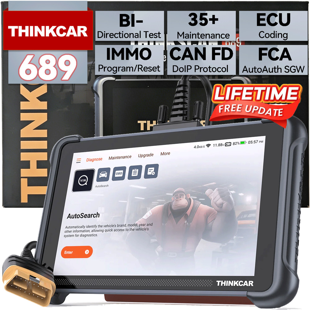 ThinkScan Scanner 689 Auto Full System Diagnostic Bidirectional Key IMMO Tool