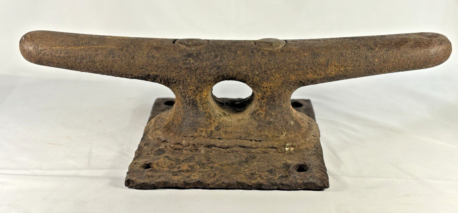 Antique Cast Iron Nautical Dock Cleat 30lb Ship Mooring Boat Rope Tie Marine USA