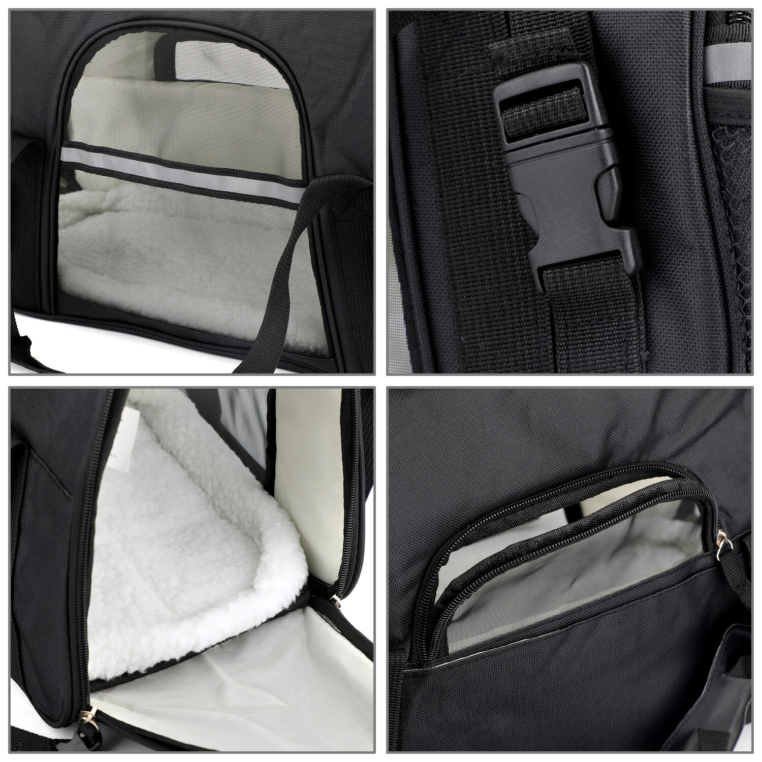 Pet Dog /Small Cat Carrier Soft Sided Comfort Bag Travel Case Airline Approved