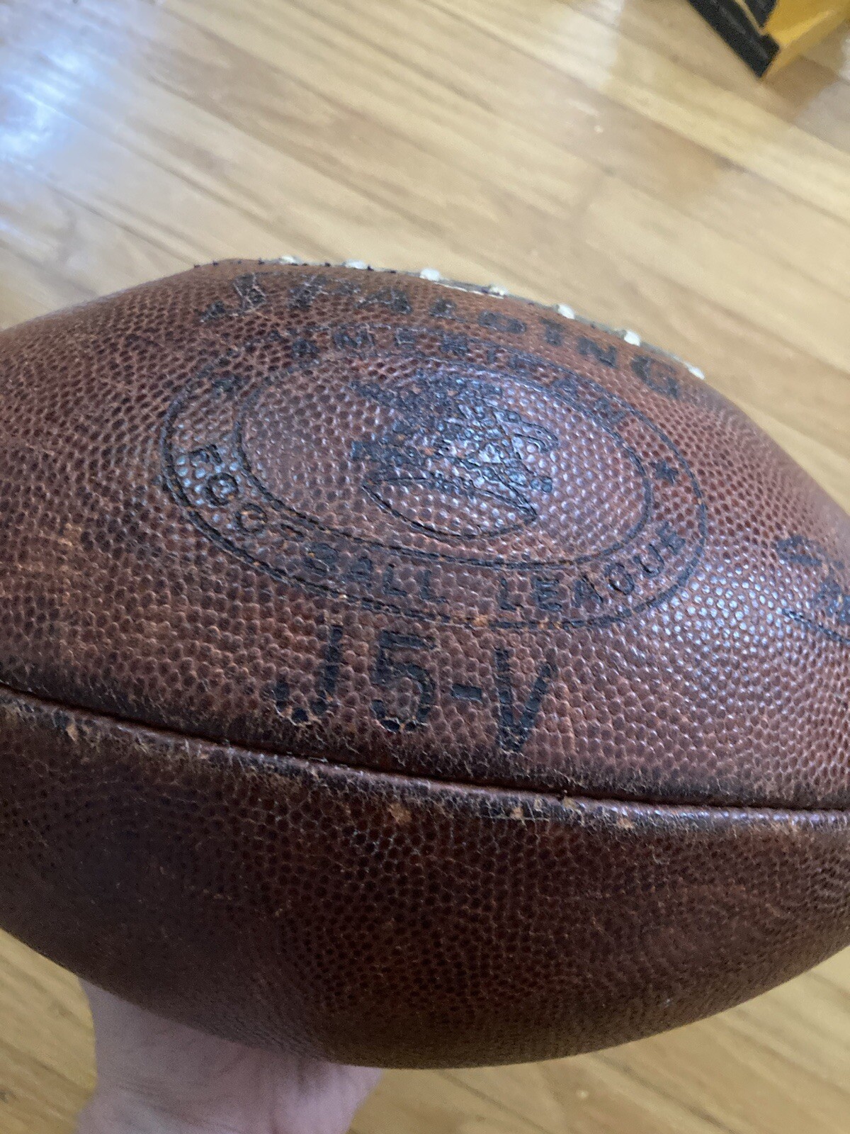 original 1960's AFL AMERICAN FOOTBALL LEAGUE actual GAME USED FOOTBALL J5-V