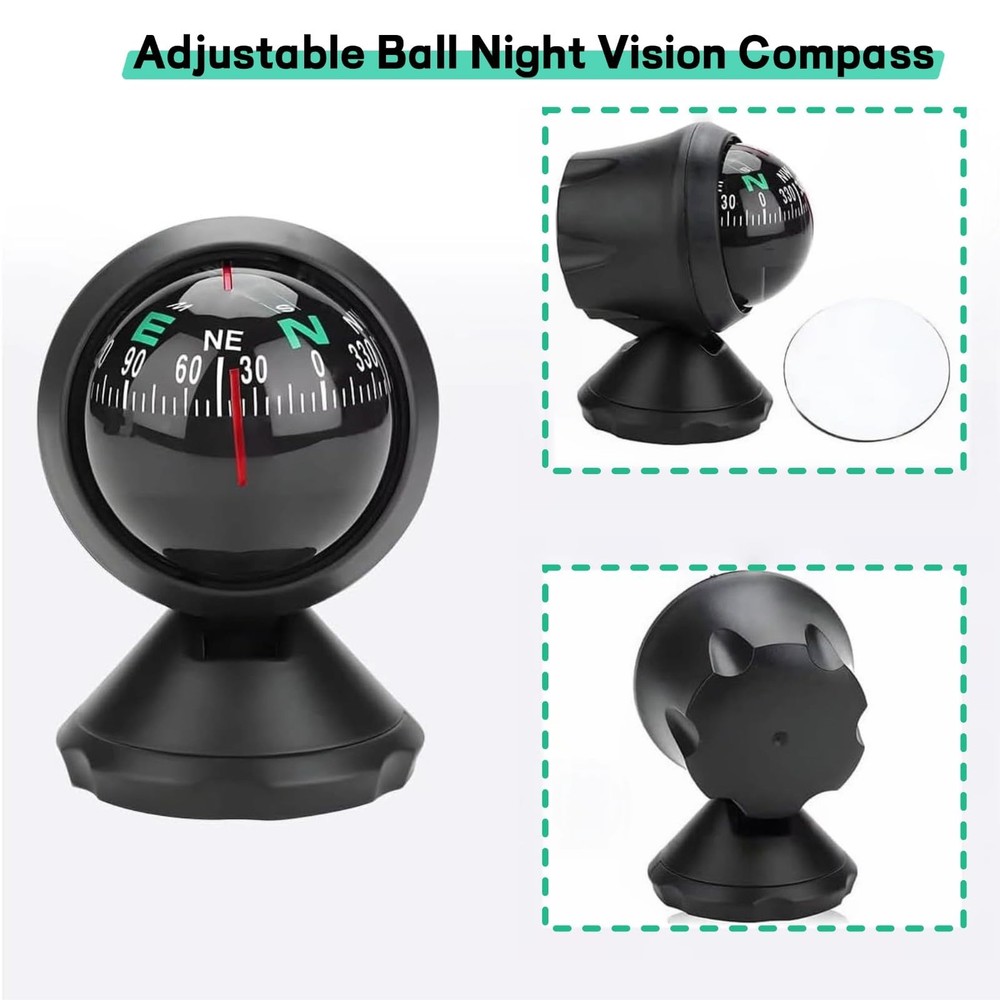 Car Compass, Night Vision Electronic Digital Compass, Direction Guidance for ...