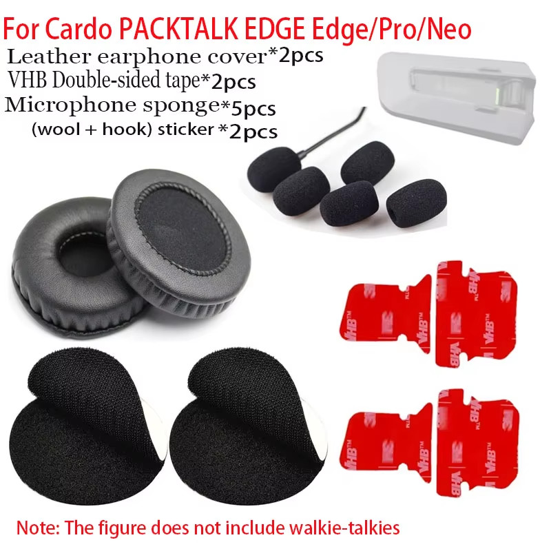 For Cardo PACKTALK EDGE Edge/Pro/Neo Motorcycle Helmet Intercom Speaker Leather
