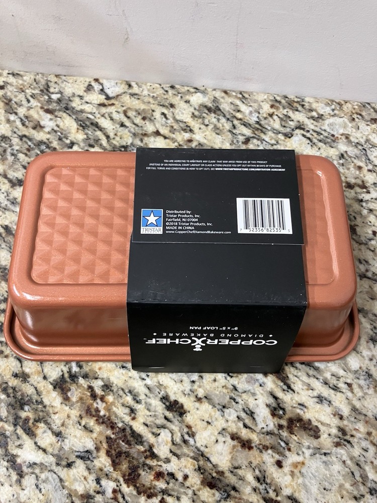 New Copper Chef Diamond Bakeware 9”x5” Loaf Pan Non Stick