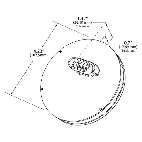 Grote 4" Red Round LED Combination Tail Light w Hardshell Termination