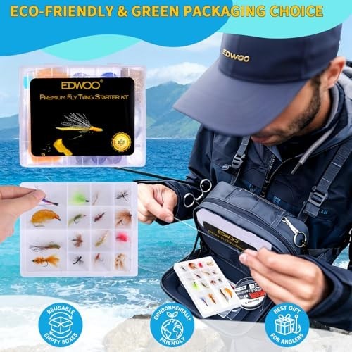 87pcs Fly Tying Starter Kit - Tools, Hooks, Thread, Chenille & Accessories