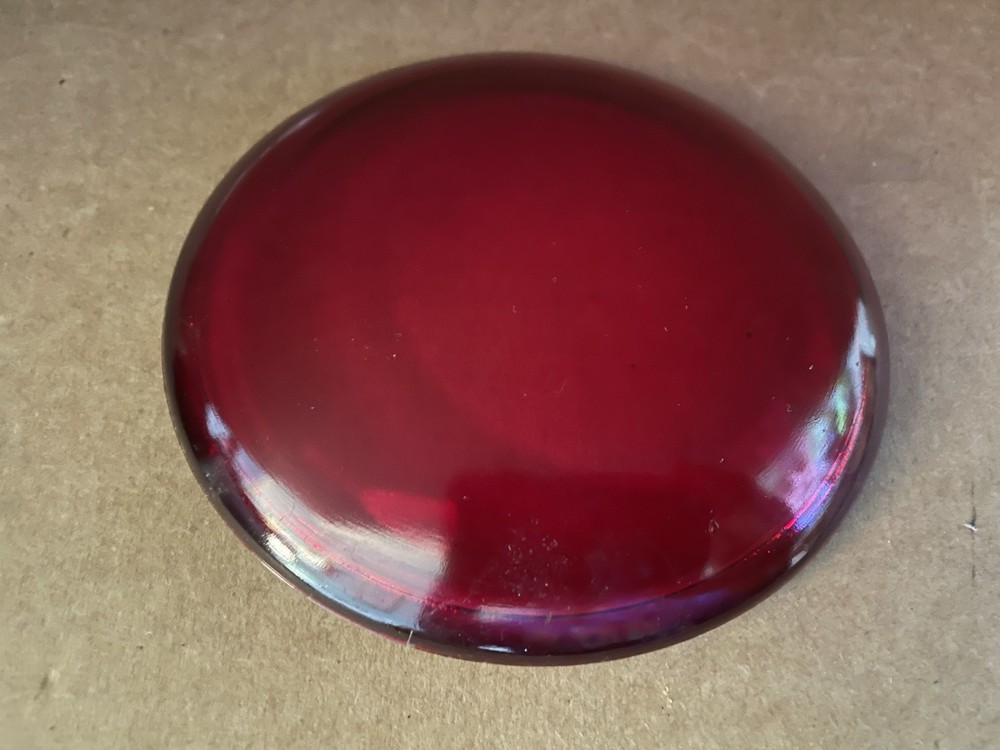 Vintage RUBY RED Glass Lens Railroad Traffic #5