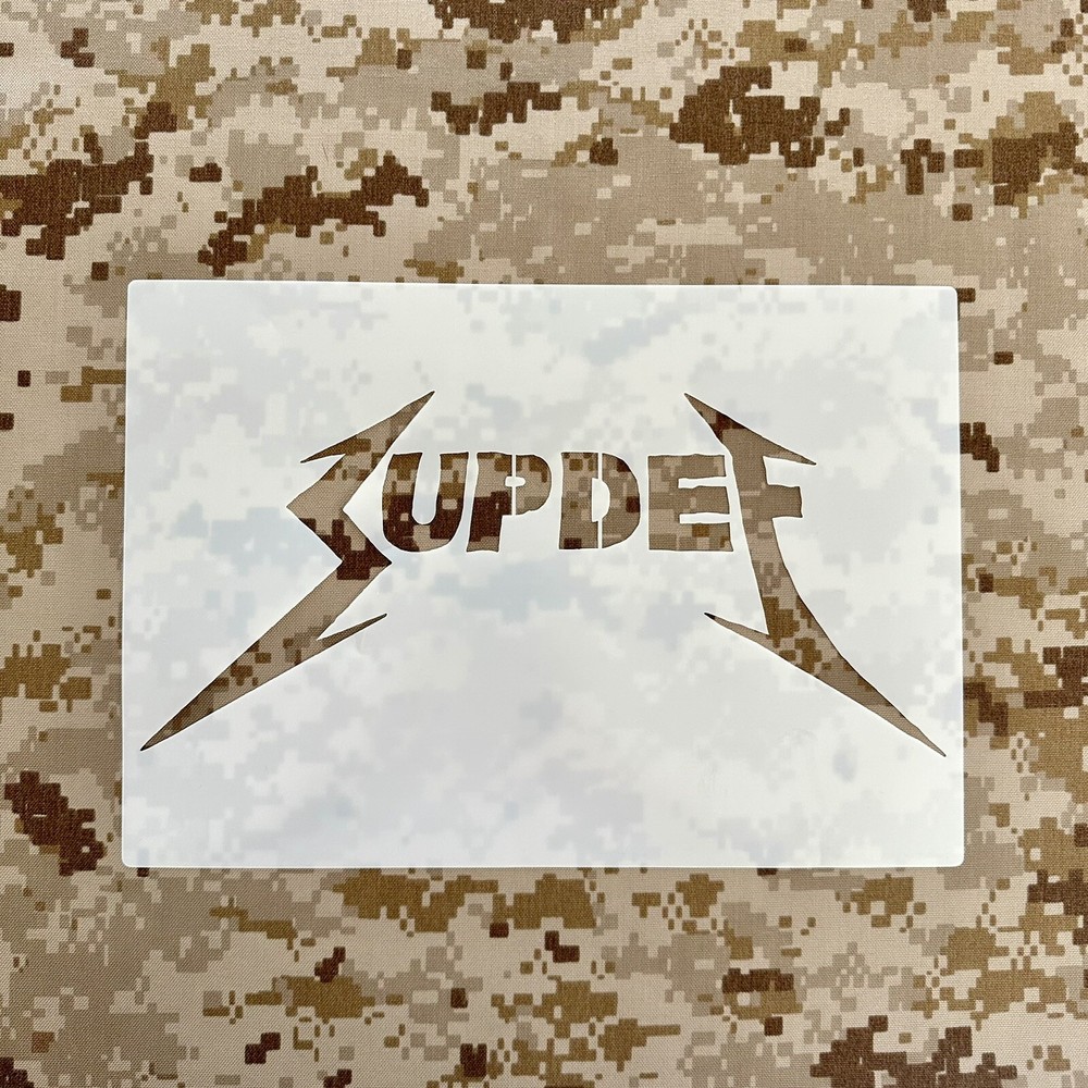 Superior Defense - SupDef Logo Stencil