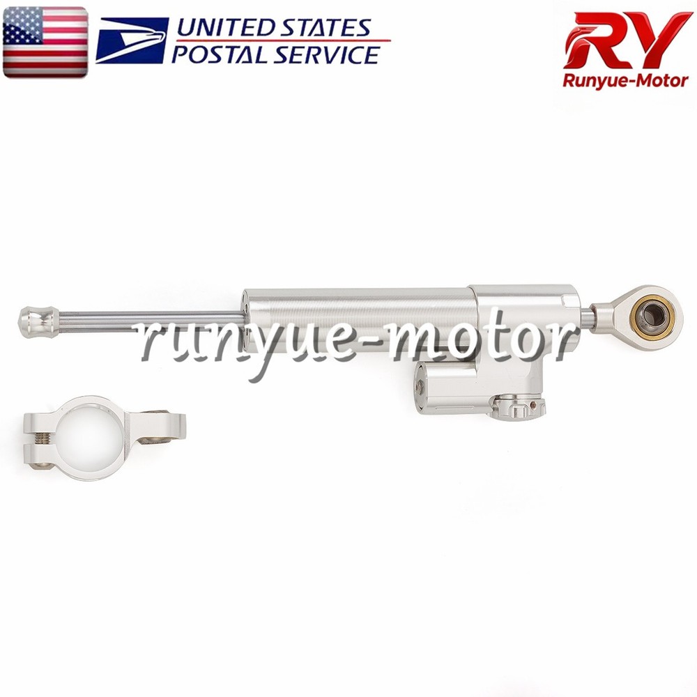 FXCNC Adjustable Steering Damper Stabilizer Linear Control Universal Aluminum