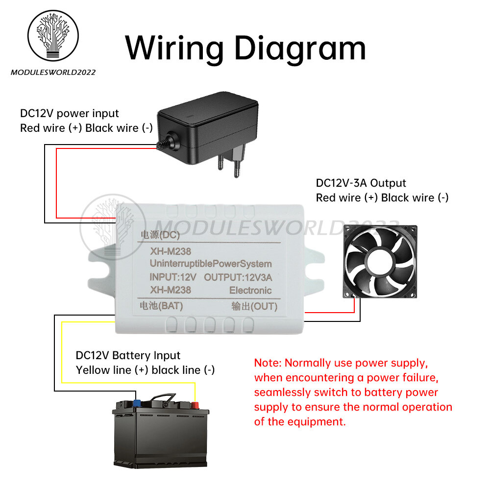 XH-M238 Power Module UPS Uninterruptible Controller Emergency Power Switching