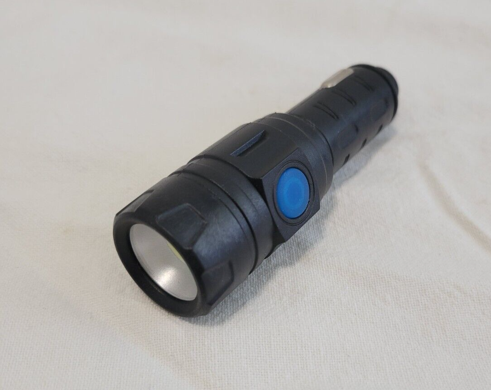 LED Flashlight Compact Mini Bright Car Cigarette Lighter Rechargeable 12V
