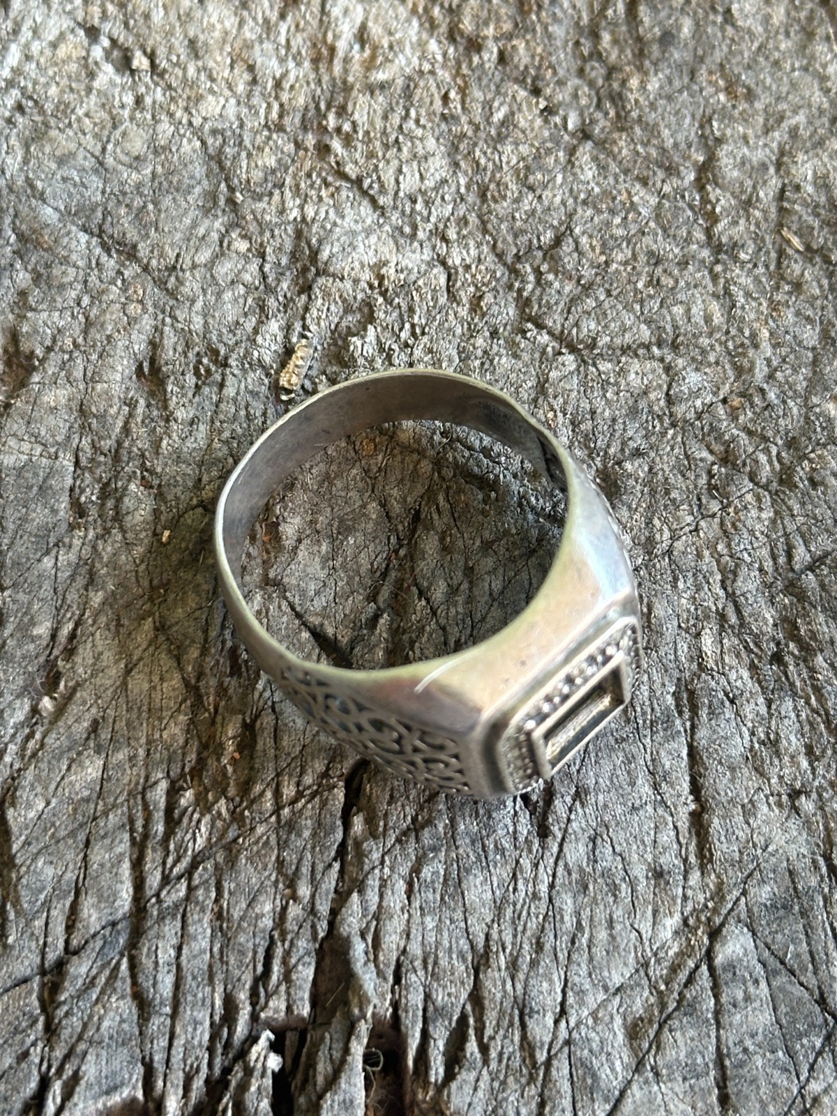 RUSSIA army soldier talisman amulet SILVER 925 ring cross Jesus save WAR