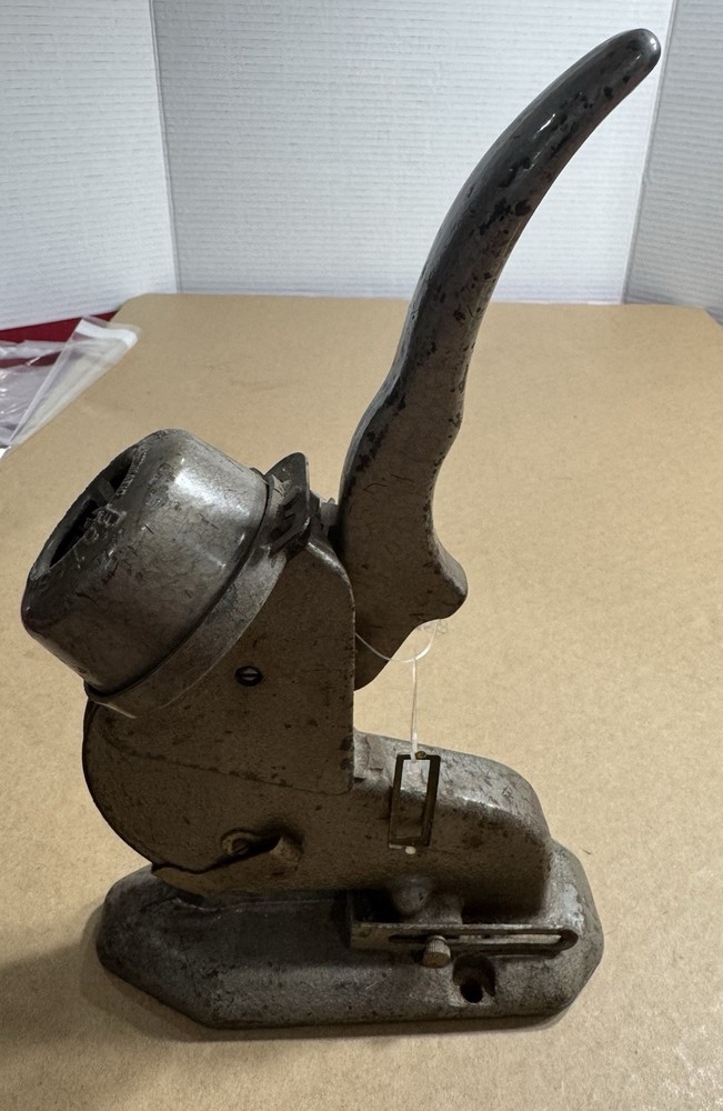 Bates Eyeleter Eyelets Automatic Hand Press Punch Tool Vintage