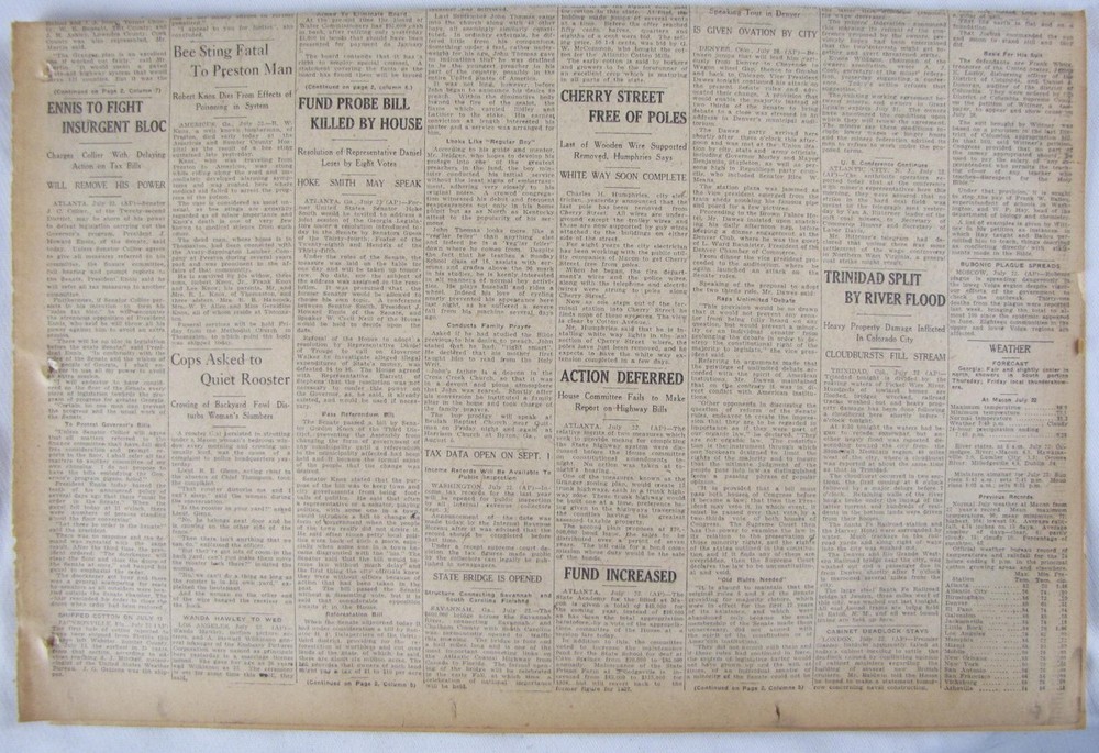 Vintage 1925 Clarence Darrow Evolution Scopes Monkey Trial Newspaper
