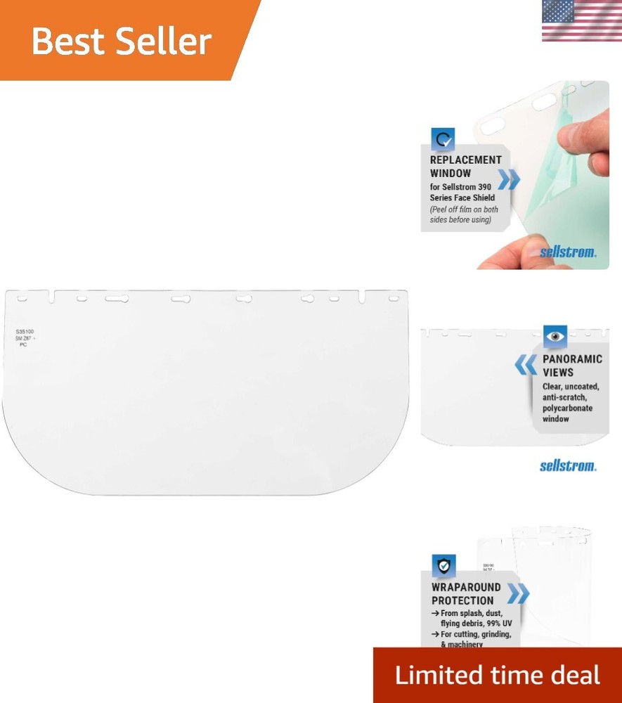 Lightweight Replacement Window for 390 Face Shields - Clear, Safe, and Durable