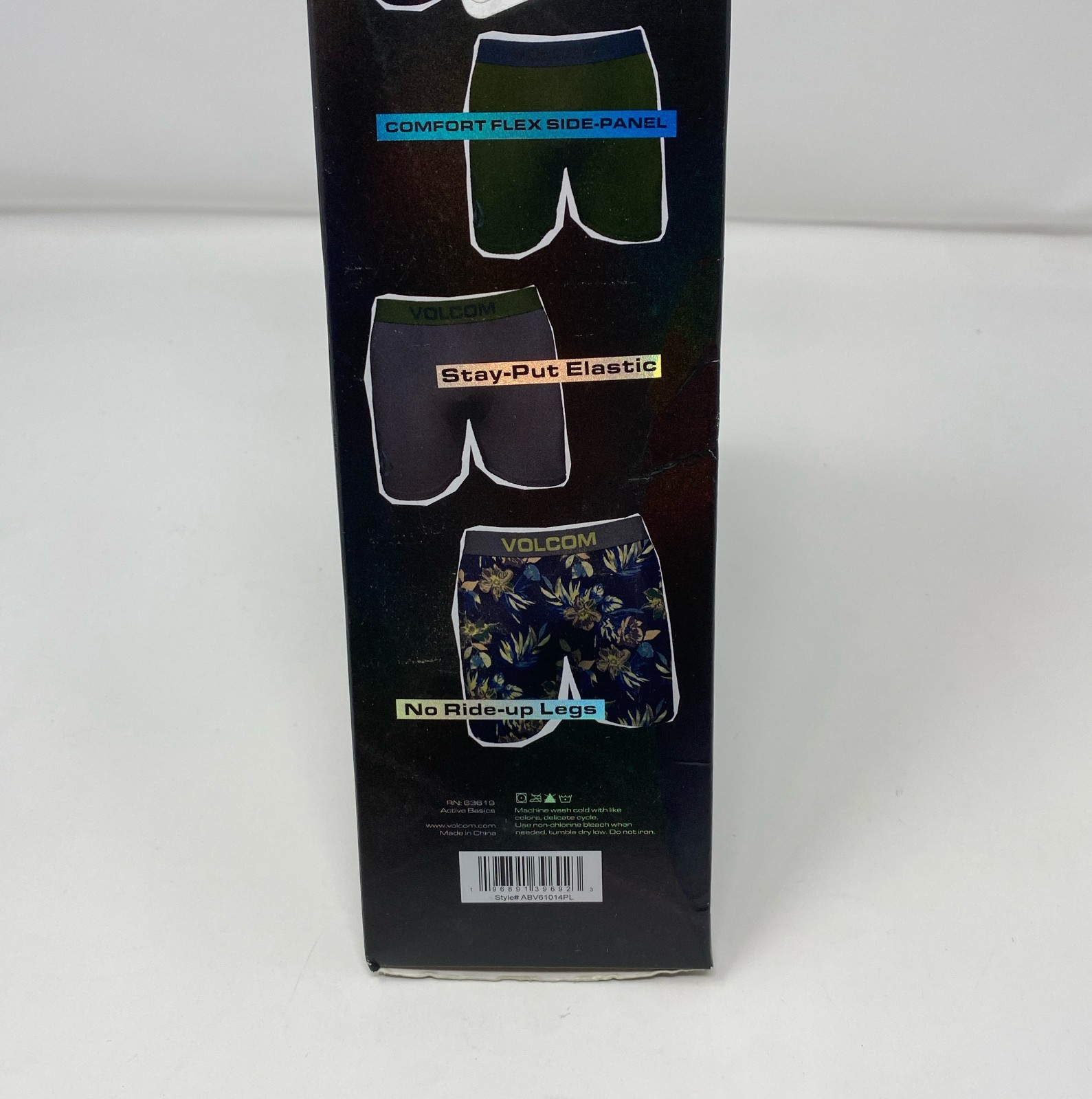 Volcom Men’s Boxer Briefs 4-Pack - Purple/Green/Blue Multi, Size M