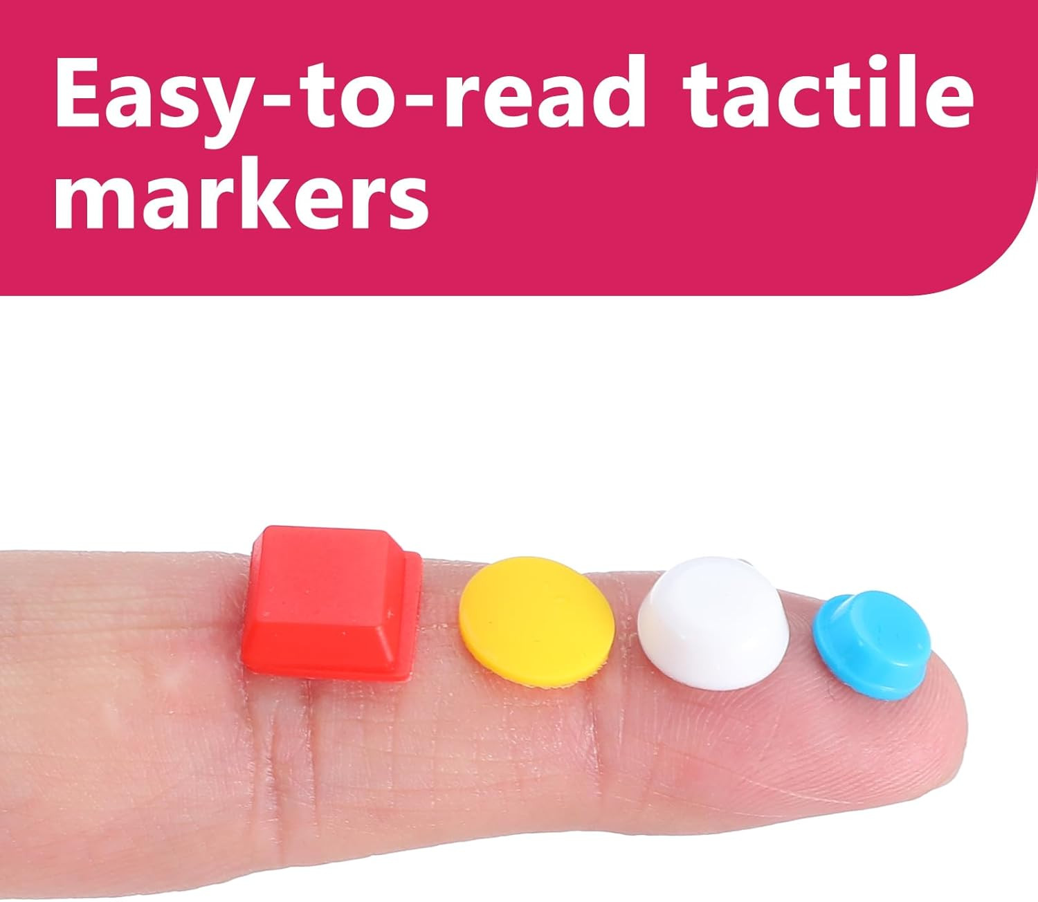 155Pcs Bump Dots for Visually Impaired, Low Vision Aids Braille Stickers Assorte