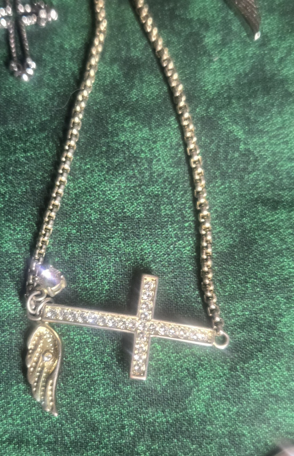 Huge Lot of Cross Necklaces, Pendants, Rosaries, Charms, 22k, sterling, hge.