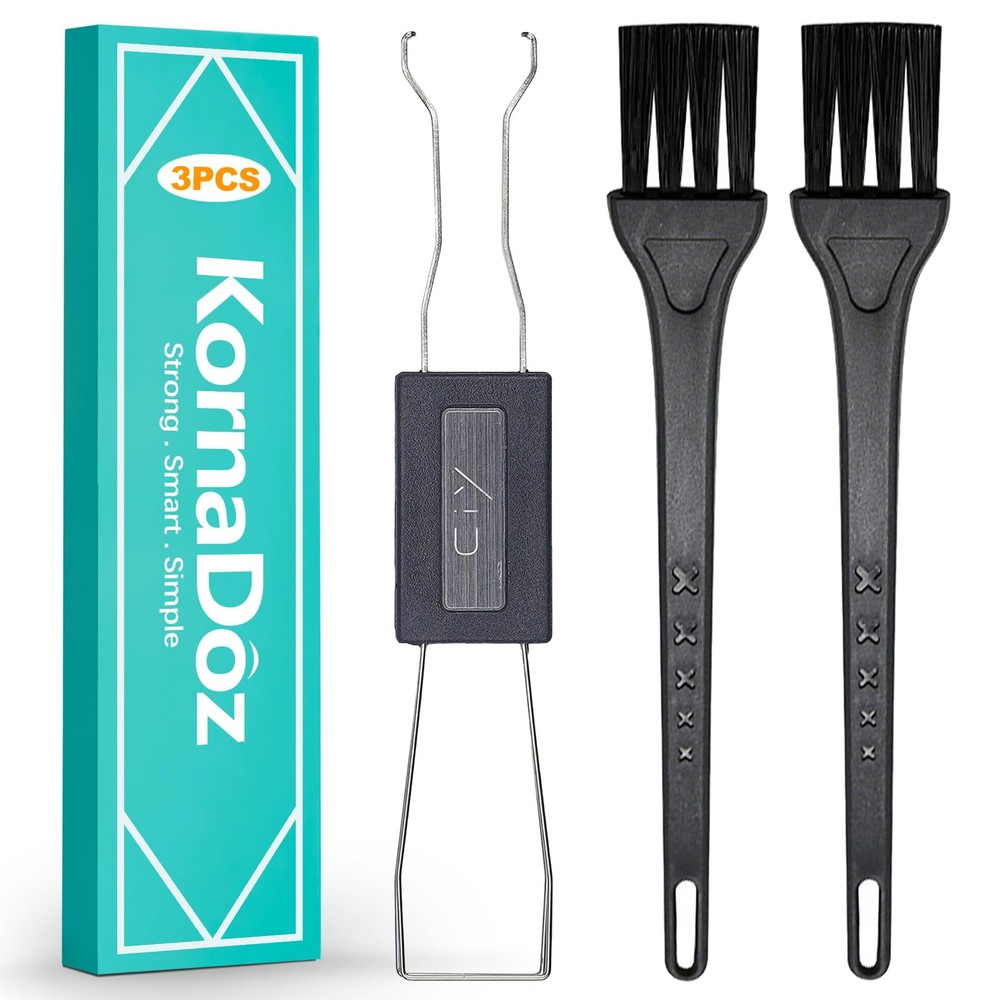 KornaDoz 3-Piece Keycap & Switch Puller Tool Kit – Durable Stainless Black