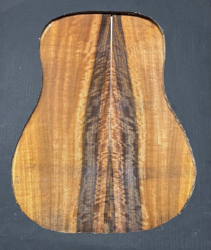 Flame Chocolate Mango Dreadnought Guitar Back Set #232