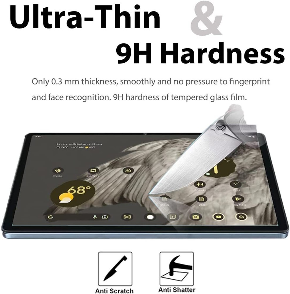 For Google Pixel Tablet 2023 Screen Protector Full Coverage Clear Tempered Glass