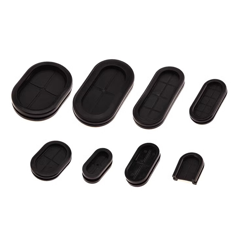 Synthetic Rubber Oval Shape Closed Grommets Double-Sided Cable Bung Various size