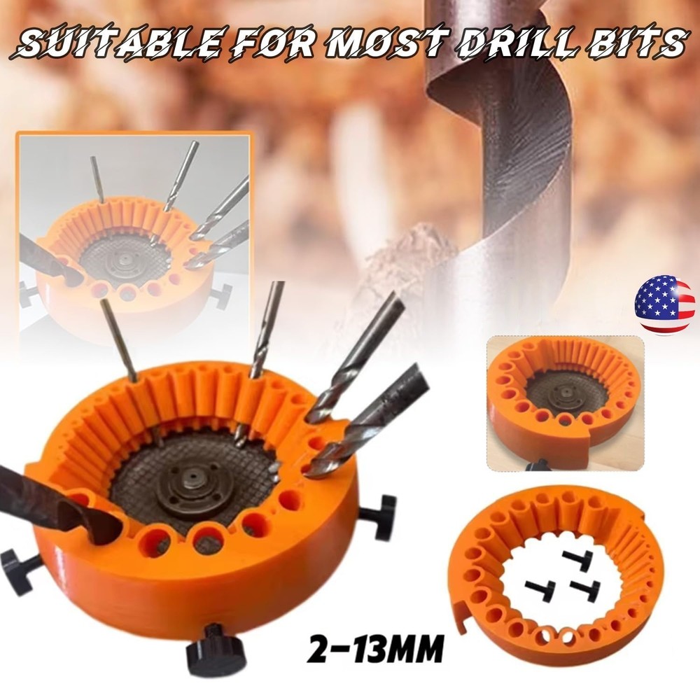 Angle Grinder Drill Bit Sharpener Power Drill Bit Grinding Tool for 2 to 13mm