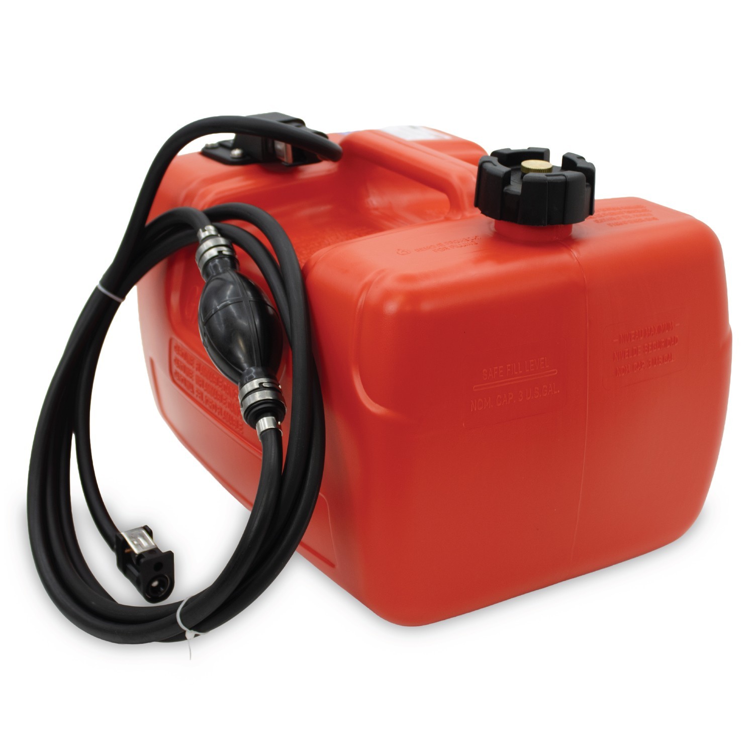 Portable 12L Marine Tank W/ Connector Fuel Tank Outboard Boat Motor