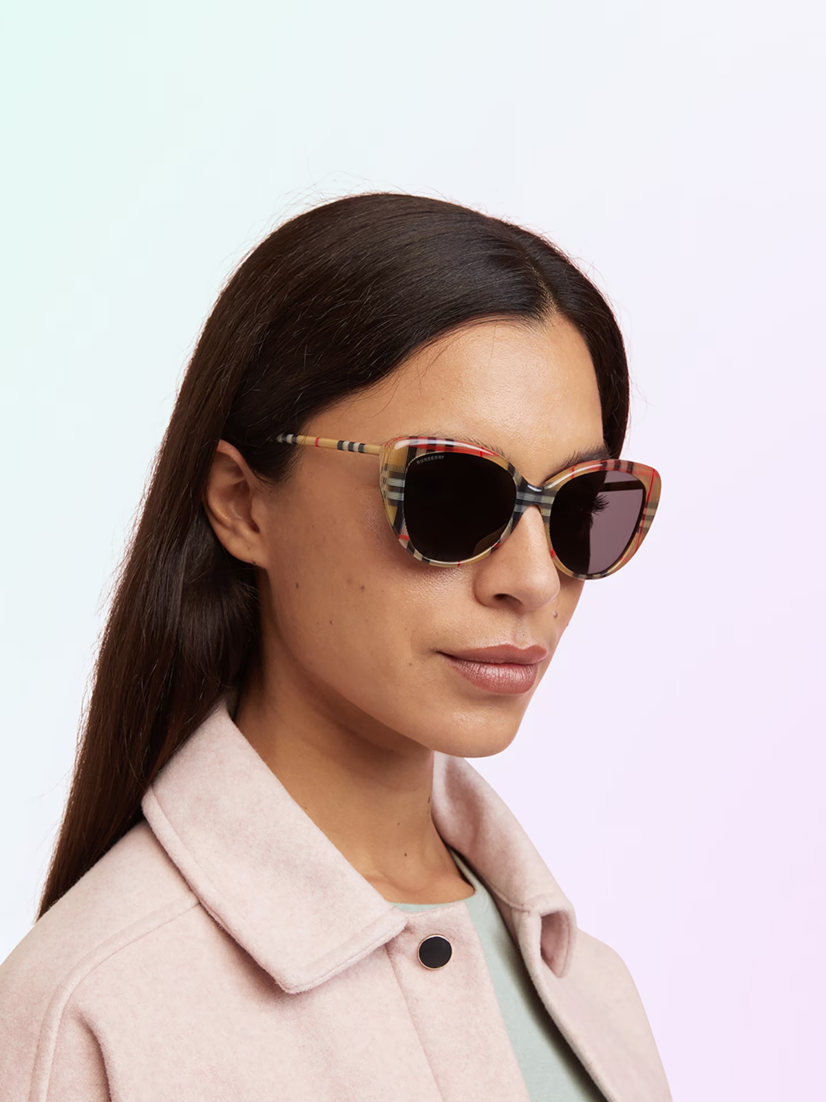 BURBERRY vintage check/dark grey BE4407F 408787 54 sunglasses NEW IN BOX!