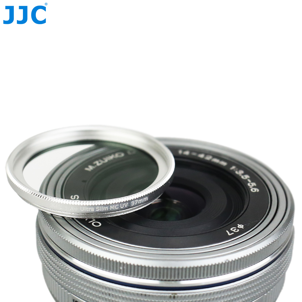 JJC Silver 37mm A+ Ultra Slim Frame Multi-Coated UV Filter Camera Lens Protector