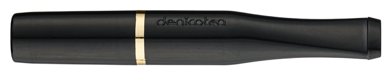 Denicotea Ibiza Slim Black/Gold Ring Cigarette Holder with 10 Free Filters 20234
