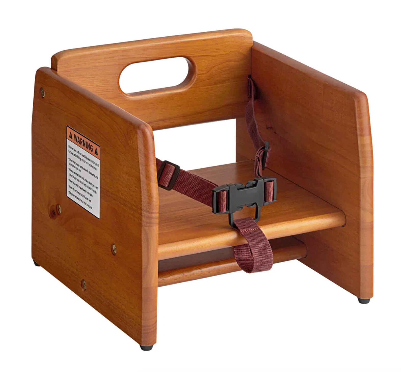 Restaurant Children Wooden Booster Seat in Walnut Finish - For Commercial Use