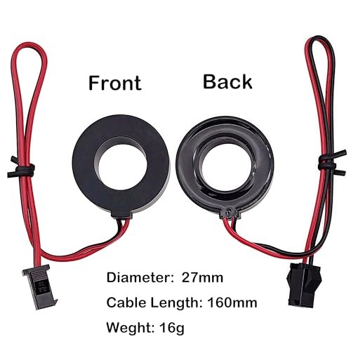 2PCS 3 in 1 Digital AC Current Voltage Frequency Indicator Square LED Yellow