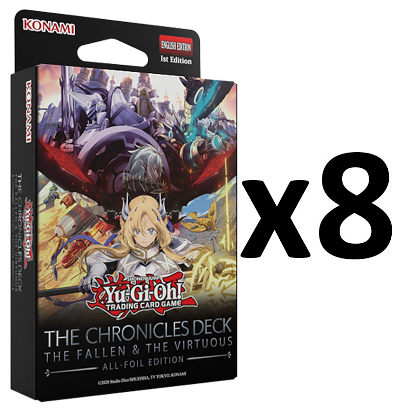 Yugioh The Chronicles: The Fallen & The Virtuous All-Foil 8ct DISPLAY BOX!