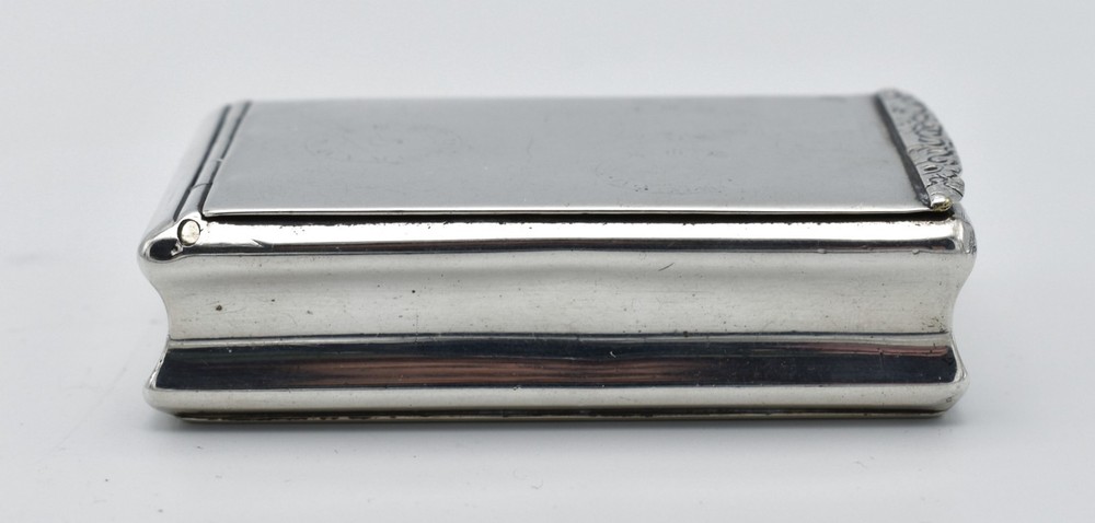 Antique Georgian Solid Silver Snuff Box 1810 Thropp & Taylor