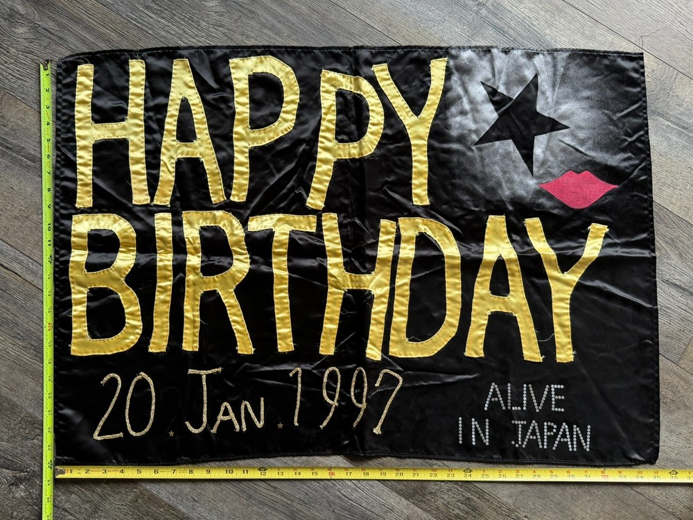 KISS Concert Banner Paul Stanley Birthday Reunion Tour Japan '97 Vintage Kiss