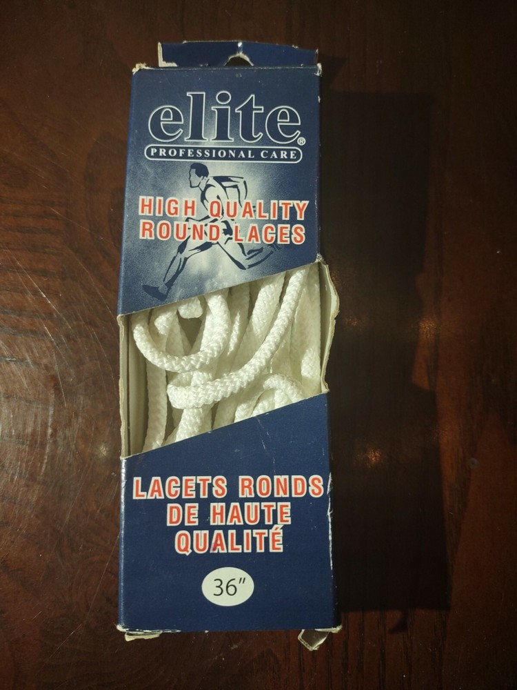 Elite High Quality Round Laces White 36"