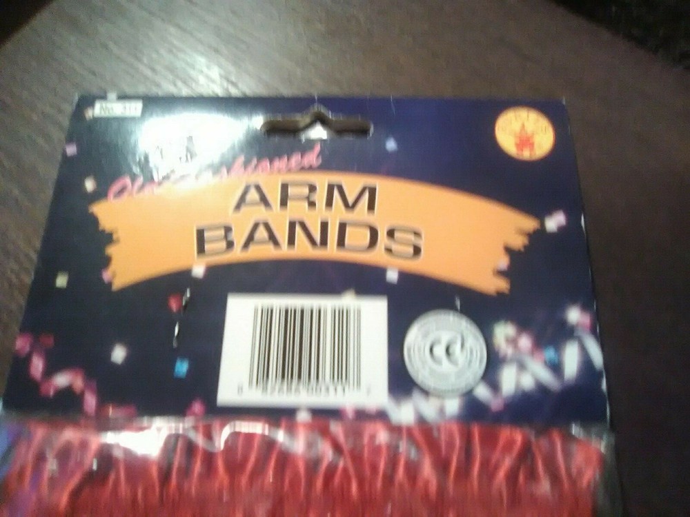 Shop~Garter/ Arm Bands Solid Red Satin Old Fashioned