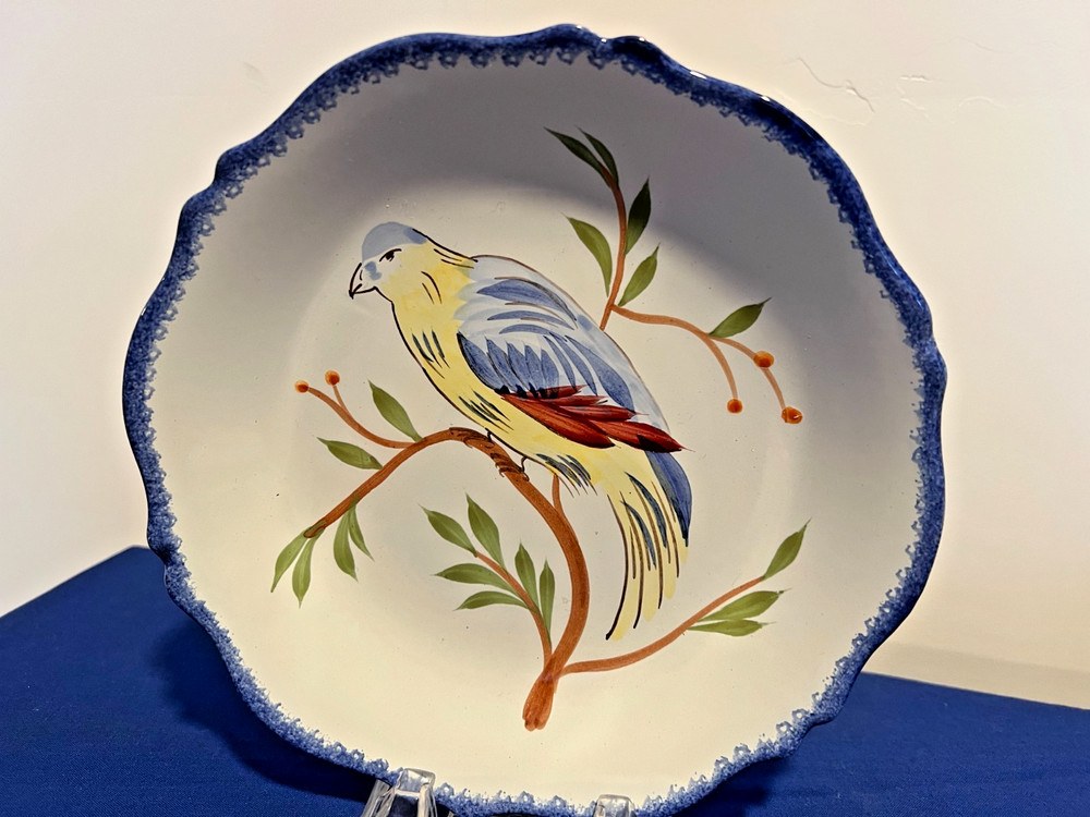 Quimper Pottery 4 Bird Plates 1935