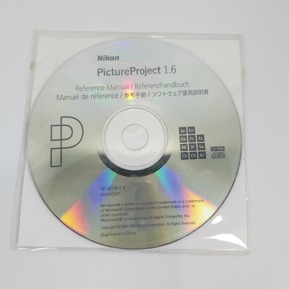 COOLPIX L4 Users Guide PICTURE PROJECT 1.6 Disc Quick Reference Guide