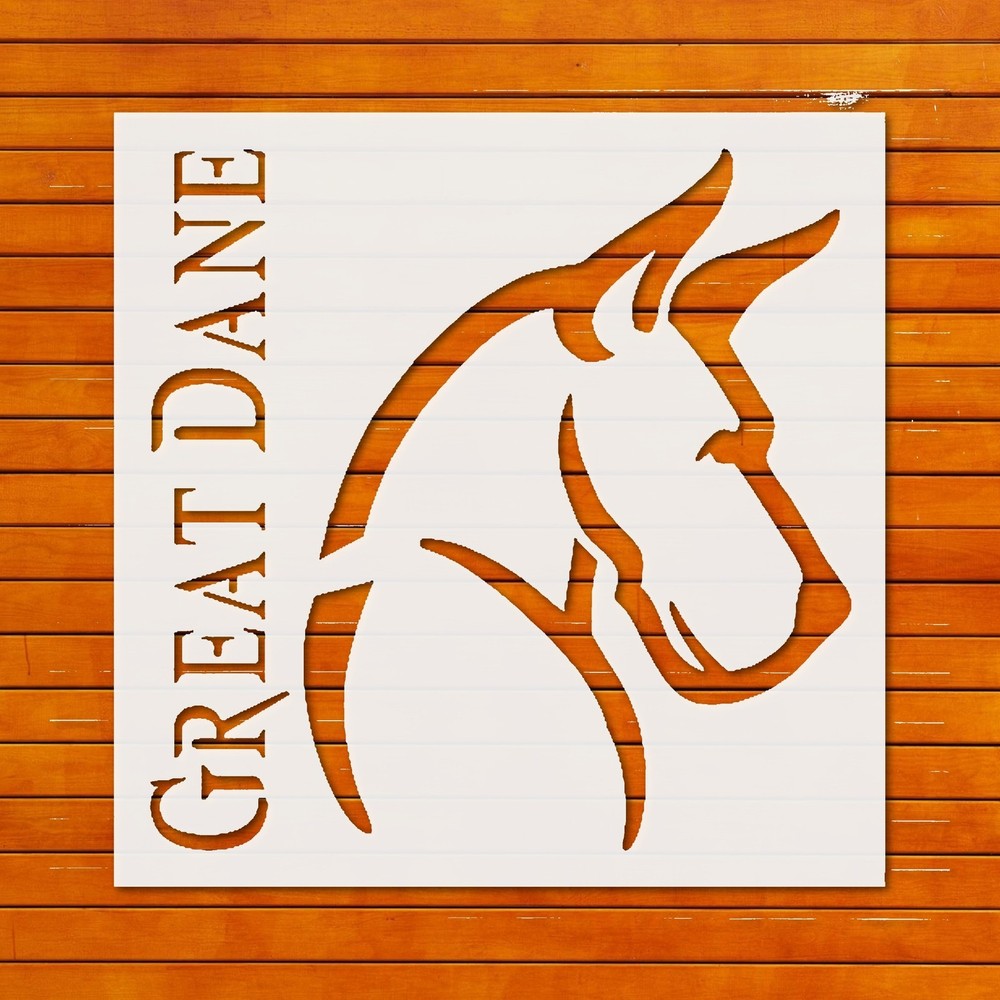 Reusable Great Dane Dog Stencil Template for Art & Crafts DIY Projects - Sten…