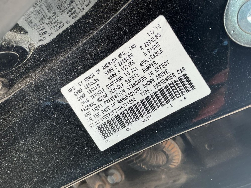 ACCORD 2016 Glove Box 4974013